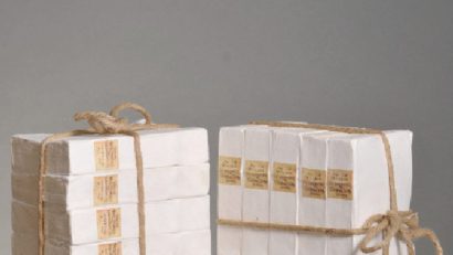 Set of decorative books white