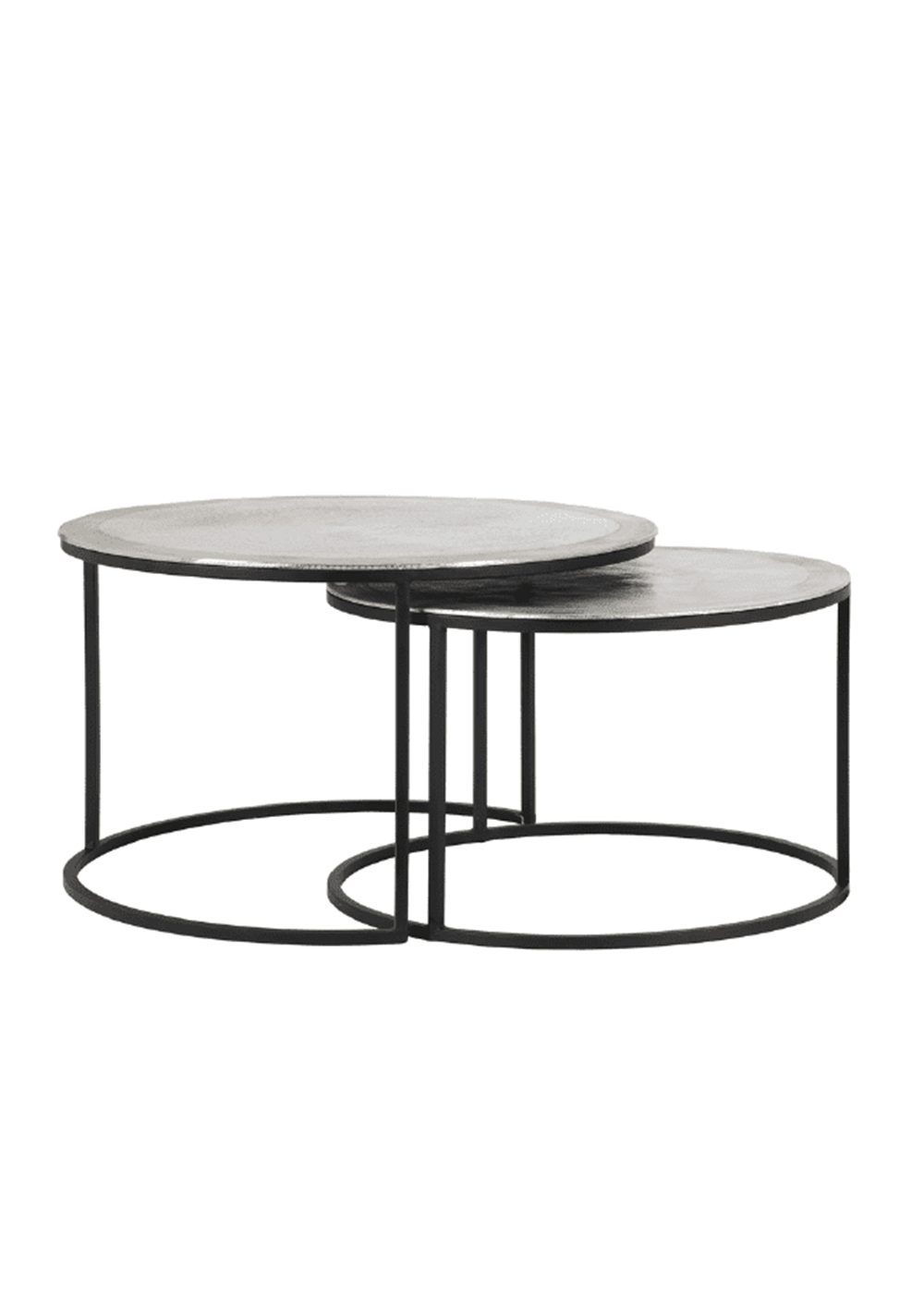 Silver Top Coffee Table Set